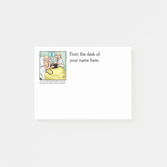 Funny Medical Humour Personalizable Post It Notes (Front)