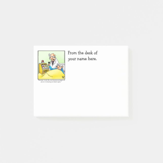 Funny Medical Humour Personalizable Post It Notes (Front)