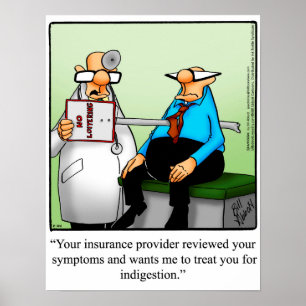Funny Medical Insurance Humour Poster