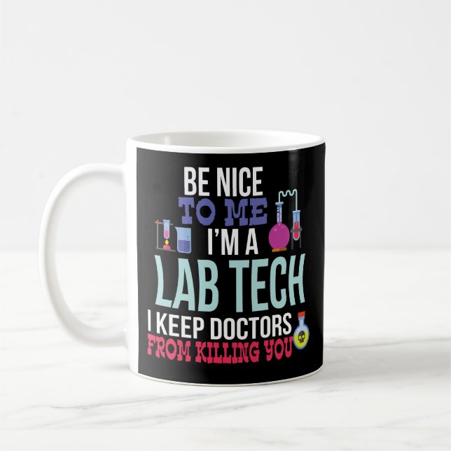Funny Medical Lab Tech Coffee Mug Gift (Left)