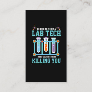 Funny Medical Lab Tech Laboratory Technician Gift Business Card