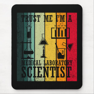 Funny medical lab tech scientist humour laboratory mouse pad