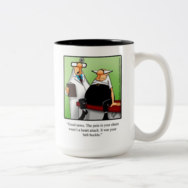 Funny Medical Workplace Humour Two-Tone Coffee Mug (Right)