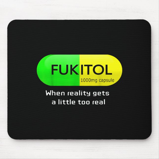 Funny Medication Gooditol Capsule Pharmacy Humor  Mouse Pad (Front)