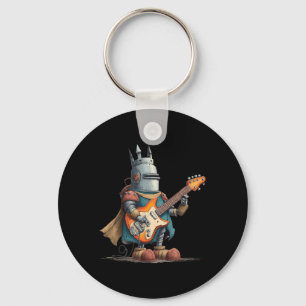 Funny Medieval Guitar Knight Costume for Knights Keychain