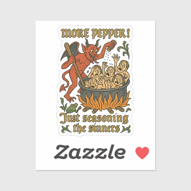 Funny Medieval Meme Devil Cartoon Halloween (Sheet)