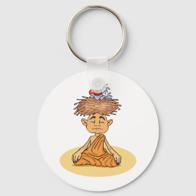 Funny Meditation Keychain (Front)
