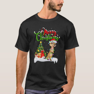 Funny Meerkat Animal Lover Xmas Lighting Meerkat C T-Shirt