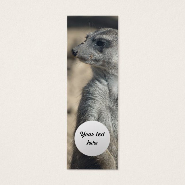 Funny Meerkat Custom Bookmark (Front)