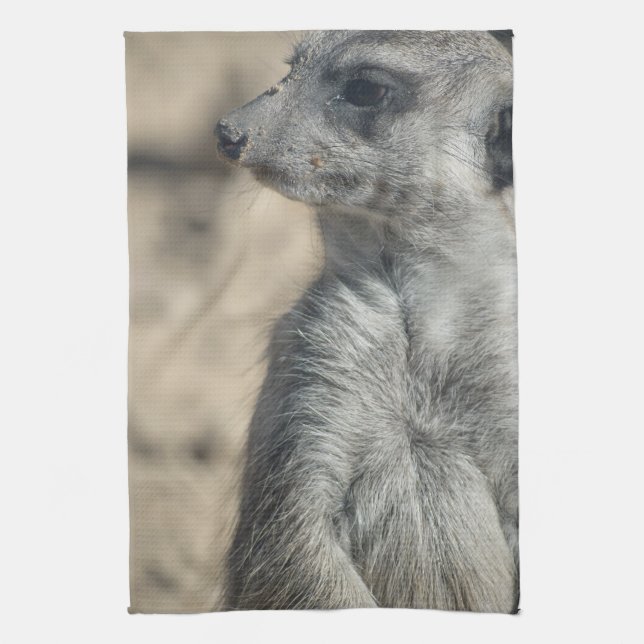 Funny Meerkat Kitchen Towel (Vertical)