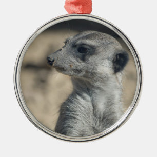 Funny Meerkat Metal Ornament