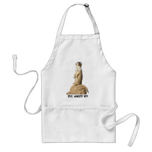 Funny Meerkat Standing Up Standard Apron