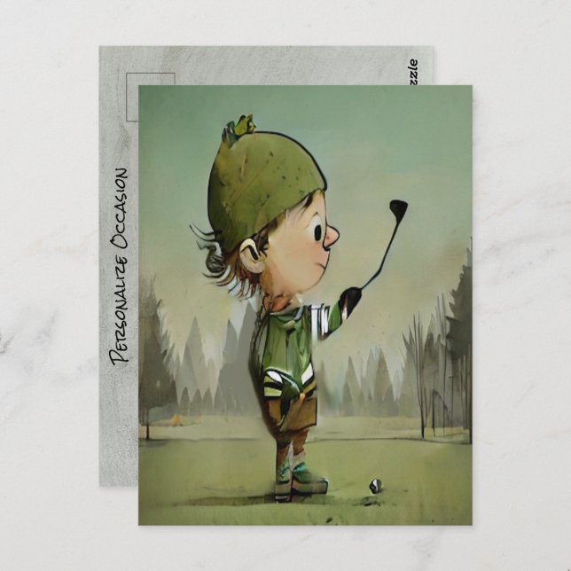 Funny Meet You On Golf Course Four Vacation Postcard (Front/Back)