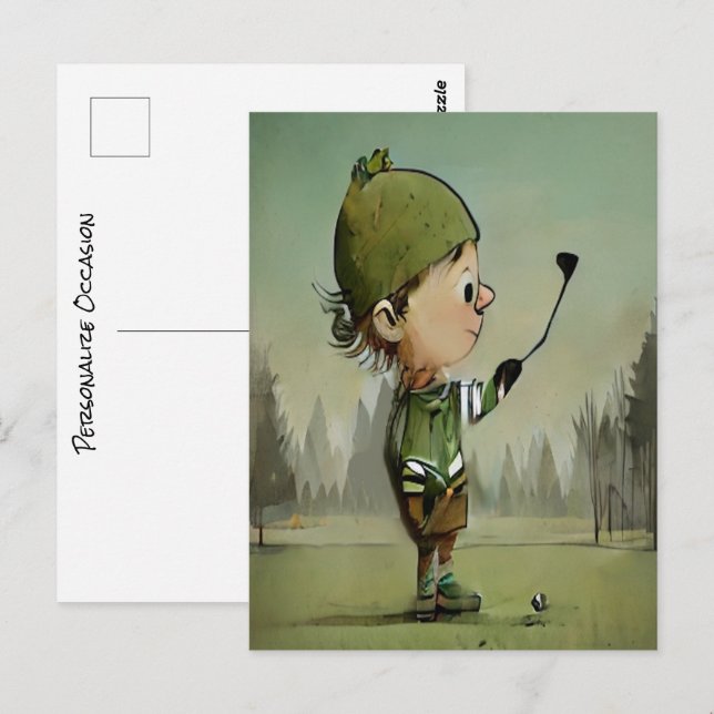 Funny Meet You On Golf Course Four Vacation Postcard (Front/Back)
