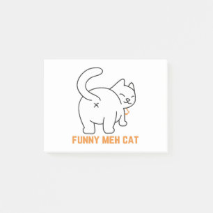 Funny Meh Cat  Post-it Notes