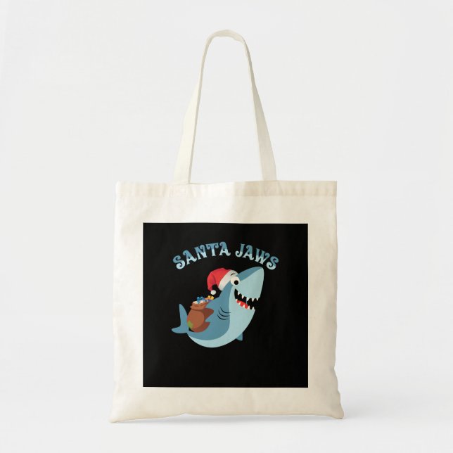Funny Mele Kalikimaka Santa Jaws Christmas Bag (Front)