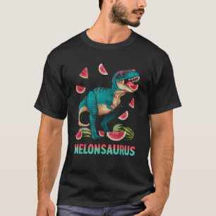 Funny Melonsaurus Watermelon Dinosaur T Rex Summer T-Shirt