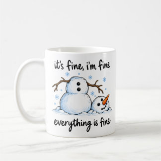 Funny Meltdown Snowman Winter Humour Coffee Mug