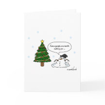 Funny Melting For People Christmas Card