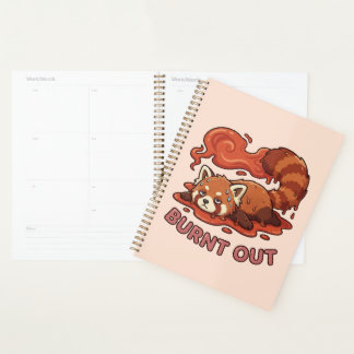 Funny Melting Red Panda Burnt Out Sticker | Cute 