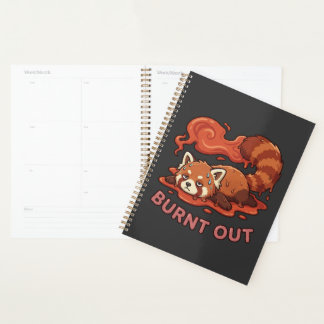 Funny Melting Red Panda Burnt Out Sticker | Cute 