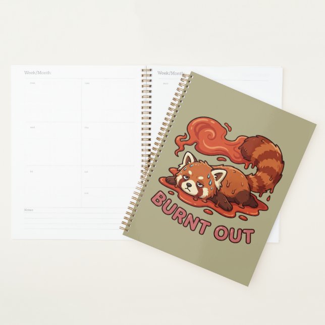 Funny Melting Red Panda Burnt Out Sticker | Cute  (Devant avec enveloppe)