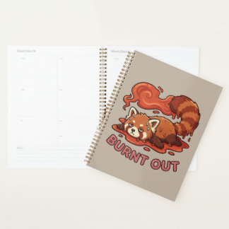 Funny Melting Red Panda Burnt Out Sticker | Cute 