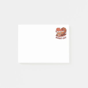 Funny Melting Red Panda Burnt Out Sticker   Cute  Post-it Notes