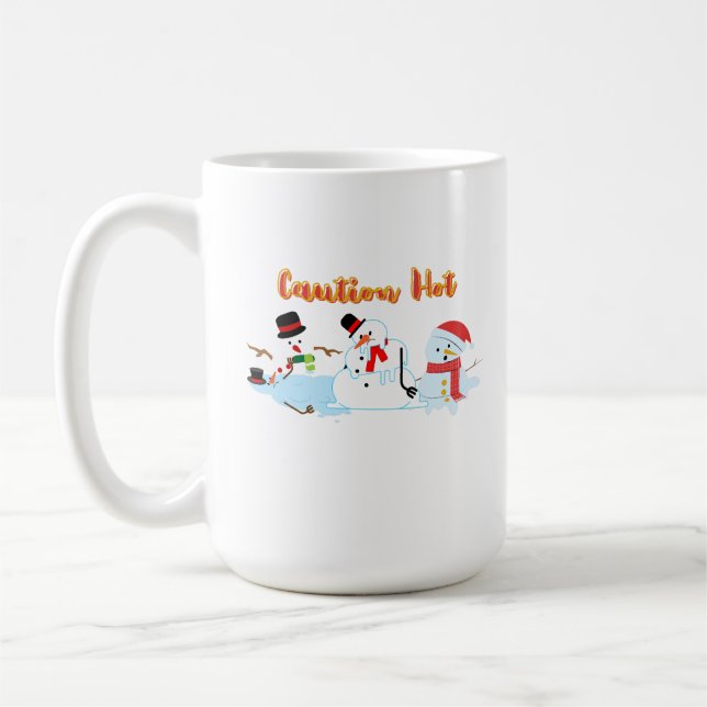 Funny Melting Snowmen  Coffee Mug (Left)