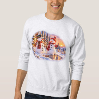 Funny Melting Snowmen with Hot Cocoa Sweatshirt