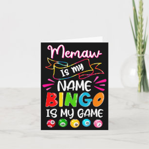 Funny Memaw Is My Name Bingo Is My Game, Bingo Lov Card