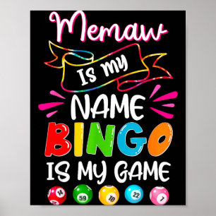 Funny Memaw Is My Name Bingo Is My Game, Bingo Lov Poster