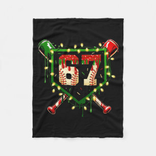 Funny Meme 67 Christmas Baseball Ice Cream Men Boy Fleece Blanket