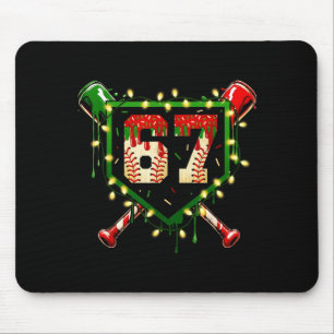Funny Meme 67 Christmas Baseball Ice Cream Men Boy Mouse Pad