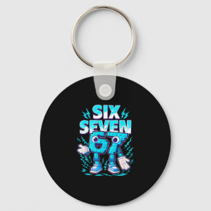 Funny Meme 67 Six Seven 6 7 Italian Brainrot Boys Keychain