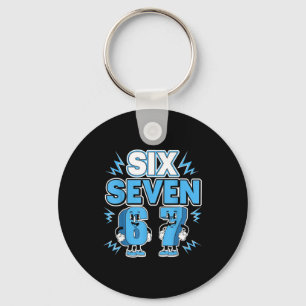 Funny Meme 67 Six Seven 6 7 Italian Brainrot Boys  Keychain