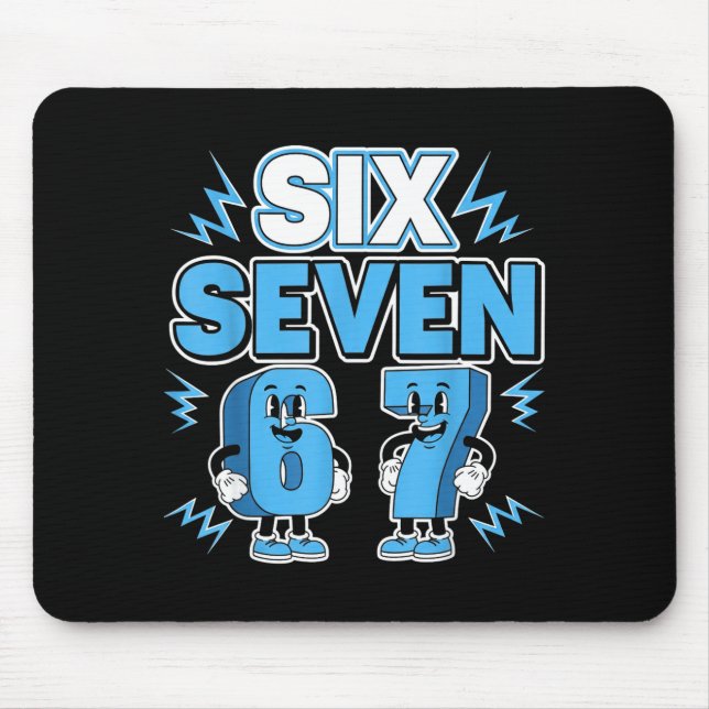 Funny Meme 67 Six Seven 6 7 Italian Brainrot Boys  Mouse Pad (Front)