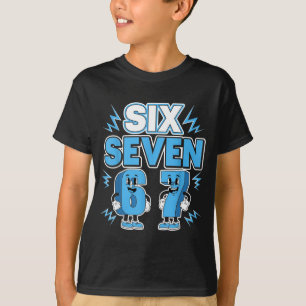 Funny Meme 67 Six Seven 6 7 Italian Brainrot Boys  T-Shirt