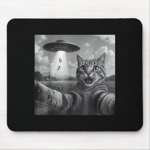 Funny Meme Cat Selfie Six Seven Retro Cat 67 Anima Mouse Pad