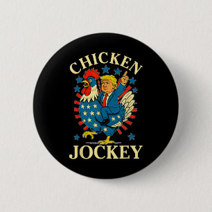 Funny Meme Chicken Jockey  2 Inch Round Button