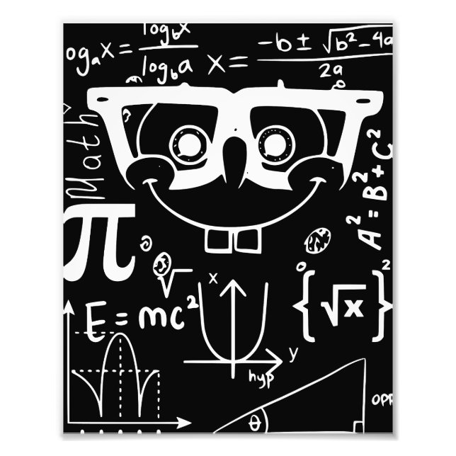 funny meme djokes math-happy face photo print (Front)