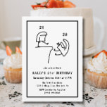 Funny Meme Humour Simple Black White 21st Birthday Invitation<br><div class="desc">Funny Meme Humour Simple Black White 21st Birthday This Funny simple design features a Meme about turning 21. Personalize the invite with your details and if you want to further re-arrange the style and placement of the text, please press the "Click to customize further" button. For more products in the...</div>