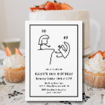 Funny Meme Humour Simple Black White 50th Birthday Invitation<br><div class="desc">Funny Meme Humour Simple Black White 50th Birthday This Funny simple design features a Meme about turning fifty. Personalize the invite with your details and if you want to further re-arrange the style and placement of the text, please press the "Click to customize further" button. For more products in the...</div>
