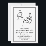 Funny Meme Humour Simple Black White 61st Birthday Invitation<br><div class="desc">Funny Meme Humour Simple Black White 61st Birthday Add a touch of humour to your 61st Birthday celebration with our 'Funny Meme Humour Simple Black White' themed invitation! Dive into a fun-filled event inspired by popular memes in a sleek black and white design. Customize your invite now and let the...</div>