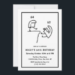 Funny Meme Humour Simple Black White 64th Birthday Invitation<br><div class="desc">Funny Meme Humour Simple Black White 64th Birthday Add a touch of humour to your 64th Birthday celebration with our 'Funny Meme Humour Simple Black White' themed invitation! Dive into a fun-filled event inspired by popular memes in a sleek black and white design. Customize your invite now and let the...</div>
