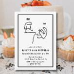 Funny Meme Humour Simple Black White 80th Birthday Invitation<br><div class="desc">Funny Meme Humour Simple Black White 80th Birthday Add a touch of humour to your 80th Birthday celebration with our 'Funny Meme Humour Simple Black White' themed invitation! Dive into a fun-filled event inspired by popular memes in a sleek black and white design. Customize your invite now and let the...</div>