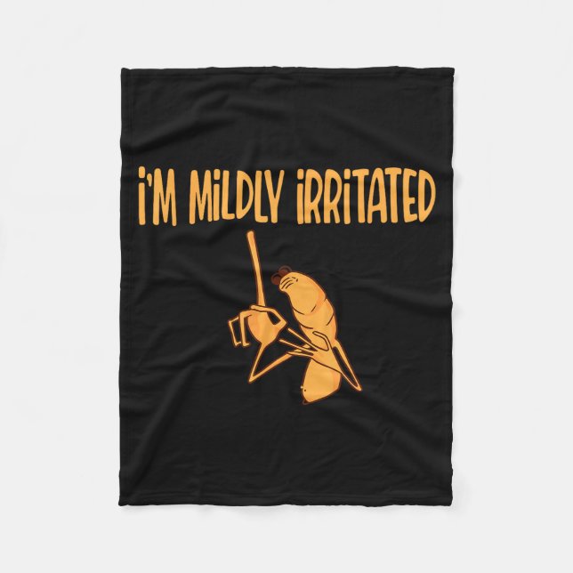 Funny Meme I'm Mildly Irritated Marcus The Worm Sa Fleece Blanket (Front)