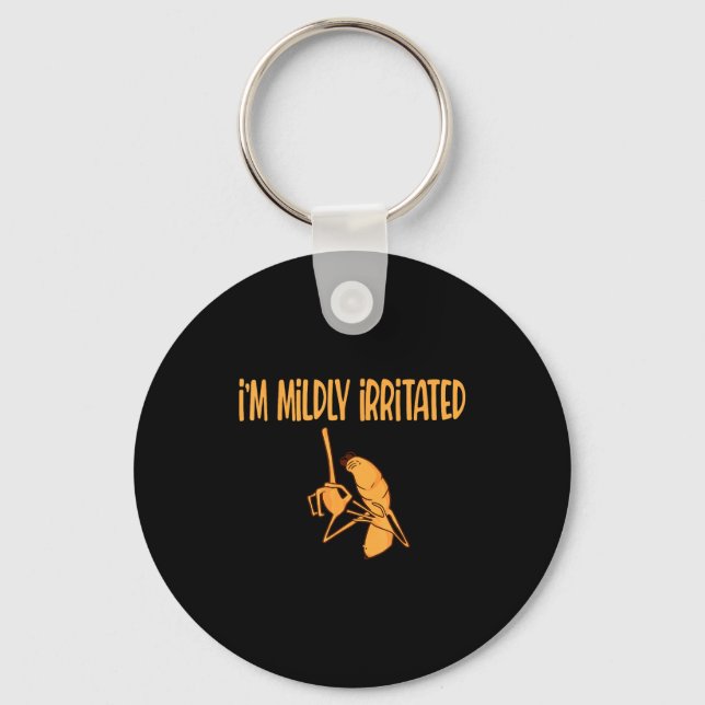 Funny Meme I'm Mildly Irritated Marcus The Worm Sa Keychain (Front)