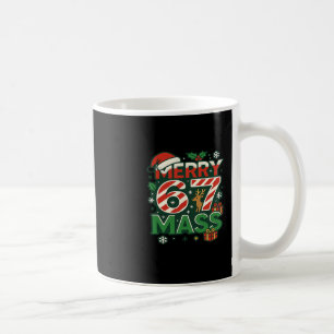 Funny Meme Merry 67 M Candy Cane Christmas Numbers Coffee Mug