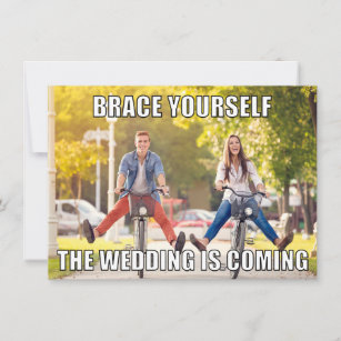 Funny Meme Style Photo Wedding Save the Date Invitation